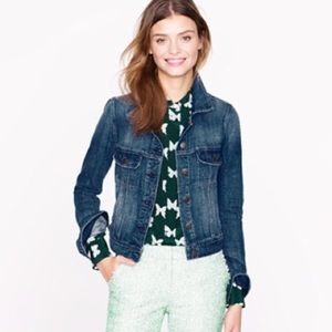 Faded wash jcrew cropped jean jacket